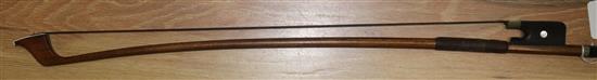 A J.E. Vickers cello bow, 27.5in.